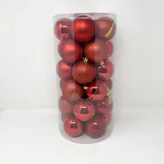 BURICA - Bola Tarro 7cm X 30pc Rojo