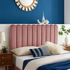 BANZAY - Cabecero Paneles Curvos Cama Semi-Doble - Salmon