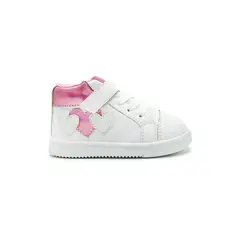 PAPOS - Botas Bebés Happy Corazones Velcro - Zapatos Bebés - Crema