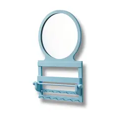DE CASA - Espejo Joyero Omega - Azul - 30 x 50 cm.