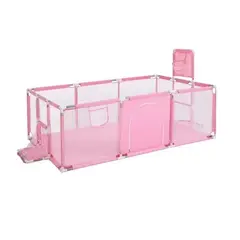 KIDSHOP - Parque Infantil Corral De Juegos Bebes Con Cancha Rosa