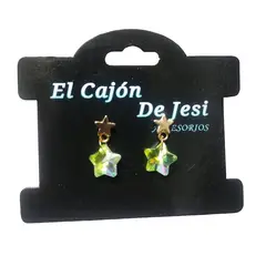 VANIDADES COLLECTIONS - Aretes Estrellas Tornasol Dorados Aretes Para Mujer De Moda