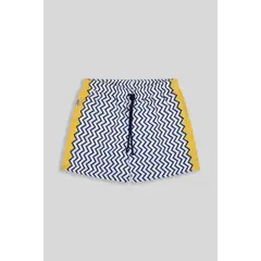 SOLOIO - Pantaloneta de baño zigzag marino