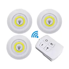 GENERICO - Juego Bombilla X3 Luces Led Inalámbrica Con Control De Mando