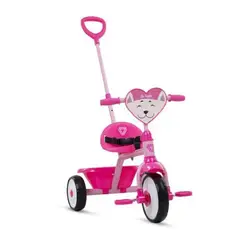GW - Triciclo Paseador Canasta Trasera LITTIE TIGER ROSADO