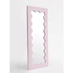 DE CASA - Espejo Ondulado de Piso - Rosado - 60 x 150 cm.