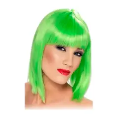 GENERICO - Peluca Corta Color Disfraz Party Halloween Cabello Sintético