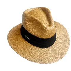 SALVADOR BEACHWEAR - Sombrero Oscuro Cinta Ancha Negra