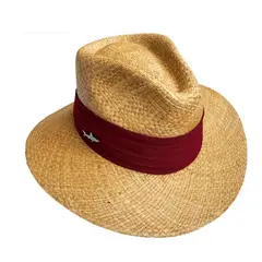 SALVADOR BEACHWEAR - Sombrero Oscuro Cinta Ancha Vinotinto