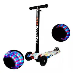 GENERICO - Patineta Scooter Monopatin Estampada Con Luz Niños y Niñas