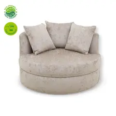 GENERICO - Mueble moderno o silla Tillie redondo para Sala Puff en Color gris
