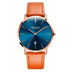 GENERICO - RELOJ HOMBRE OLEVS MARRÓN AZUL L5868G