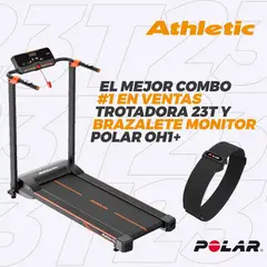 ATHLETIC - Trotadora plegable 23T Brazalete monitor Polar OH1