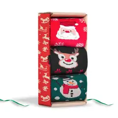 MR HAPPY - Media Calcetín Navidad Mrhappy Unisex Pack x 3 Pares_.