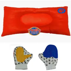 HALLY PET - Colchón Premium Grande Huella Bordada Guante Naranja.