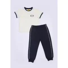 BABY PLANET - Conjunto De Camiseta Blanca Y Pantalón Para Bebé Niño