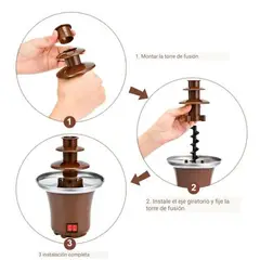 GENERICO - Fuente de chocolate fondue fountain 3 niveles chocolatera