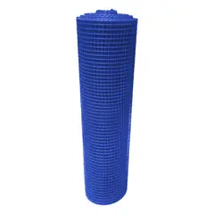 GENERICO - Malla Plástica Multiusos Reja 16mmX16mm H1mt Rollo 30mt Azul