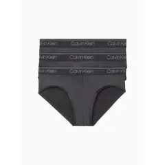 CALVIN KLEIN - 3 Pack de Calzoncillos Negros En Microfibra Hip Brief