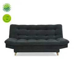 GENERICO - Juego de sala Sencillo Reclinables 3 posiciones color negro