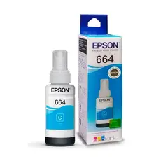 EPSON - Botella de Tinta T664 Cyan Original