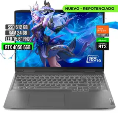LENOVO - LOQ AMD RYZEN 7-7840HS RTX 4050 6GB SSD 512GB RAM 24GB LED 15,6" FHD 165Hz