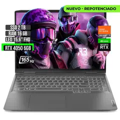 LENOVO - LOQ AMD RYZEN 7-7840HS RTX 4050 6GB SSD 2TB RAM 16GB LED 15,6" FHD 165Hz