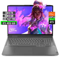 LENOVO - LOQ AMD RYZEN 7-7840HS RTX 4050 6GB SSD 4TB RAM 8GB LED 15,6" FHD 165Hz