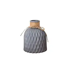 GENERICO - Florero Jarrón Decorativo Minimalista Moderno Gris