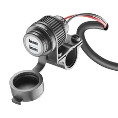 INTERPHONE - CONECTOR DUAL USB PARA MANILLAR TUBULAR