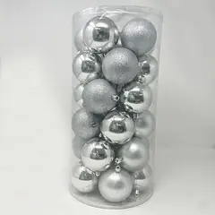 BURICA - Bola Tarro 7cmx30pc Plateado