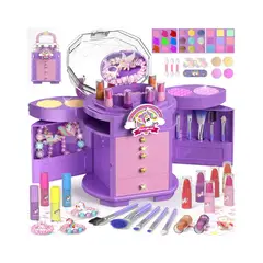 GENERICO - Kit De Maquillaje Para Niñas lila de unicornio