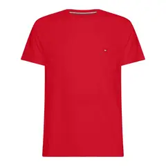 TOMMY HILFIGER - Camiseta Manga Corta Rojo Slim Fit Esencial En Algodón