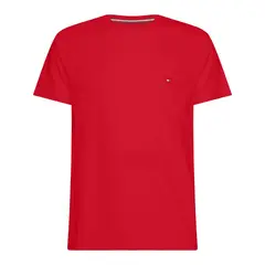 TOMMY HILFIGER - Camiseta Manga Corta Rojo Slim Fit Esencial En Algodón