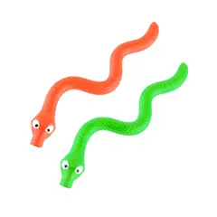 ENERGY PLUS - 2 Serpientes dispensador de alimentos 17 cm Naranja y Verde