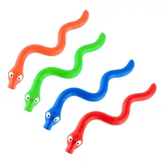 ENERGY PLUS - 4 Serpientes con dispensador de alimentos 17 cm juguete gato