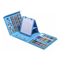 GENERICO - Set Arte Maleta X208 Piezas Caballete Crayon Acuarela Plumon