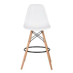 AKIVOY - Butaco Eames Base Madera Haya Color Blanco