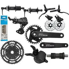 SHIMANO - Grupo Cues U4000 9v Monoplato Hidraulico Bicicleta