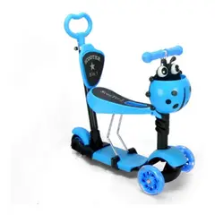 GENERICO - Scooter Patineta Mariquita 5En1 Para Niños AZUL