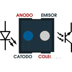 GENERICO - Sensor Infrarrojo Obstaculos CNY CNY70 Dip-4 Robotica Carro Seguidor