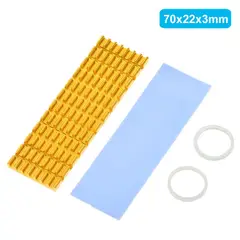 GENERICO - Disipador Calor Color Dorado Adhesivo 70x22x3mm NGFF SSD