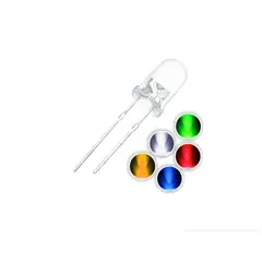 GENERICO - Led Chorro 5mm Rojo/Azul/Blanco/Verde/Naranja x 100 Unidades
