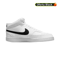 NIKE - Tenis Court Vision Mid Nn-Blanco/Negro