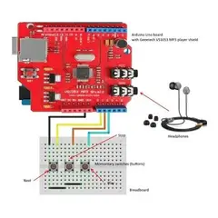 GENERICO - Shield Reproductor Audio Mp3 VS1053 VS1053b Tf Card