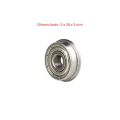 GENERICO - Rodamiento Radial Balinera Flange F625zz 5x16x5mm Eje 5mm