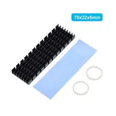 GENERICO - Disipador Calor Color Negro Adhesivo 70x22x6mm NGFF SSD