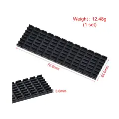 GENERICO - Disipador Calor Color Negro Adhesivo 70x22x3mm NGFF SSD
