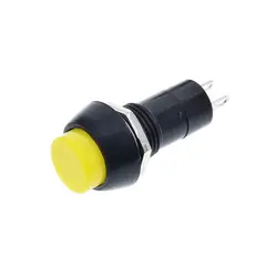 GENERICO - Pulsador Plastico PBS-11B 2pin 12mm Amarillo Off On Abierto