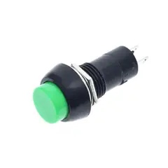 GENERICO - Pulsador Plastico PBS-11B 2pin 12mm Verde Off On Abierto